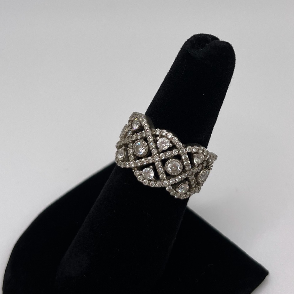 Sterling Silver CZ Cocktail Ring